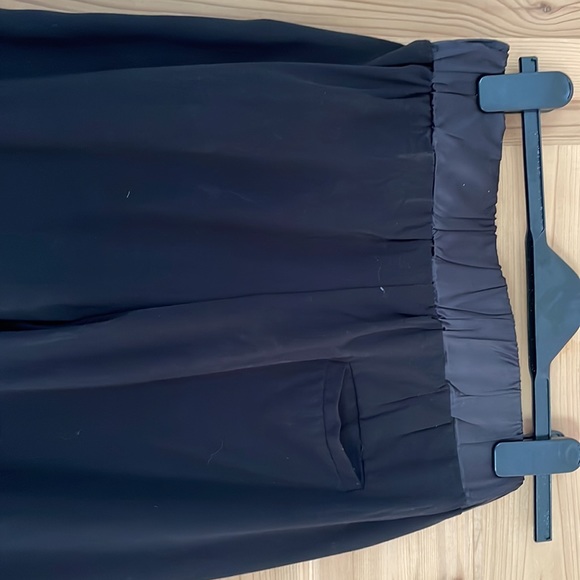 Dressy jogger type pants, elastic around waist and ankles, trimmed in satin - Picture 4 of 7